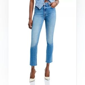 MOTHER Mid Rise Dazzler Ankle Fray Riding The Cliffside 34